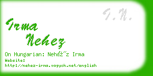 irma nehez business card